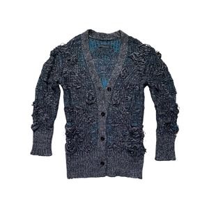 distressed double layered cardigan 🔥